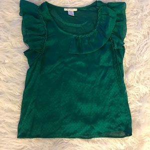 Green ruffle blouse💰